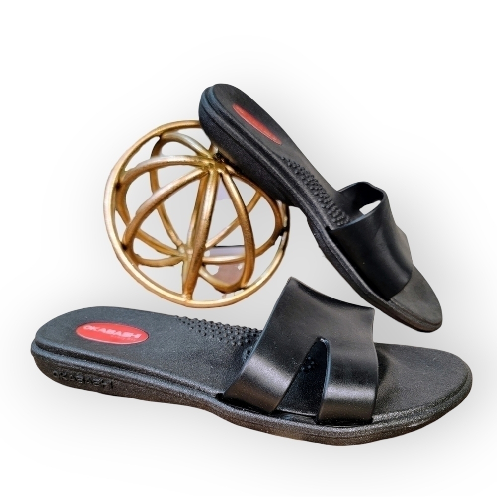 Okabashi Cruise Women's Slide Sandals Made in USA Black Size Small - 5/6